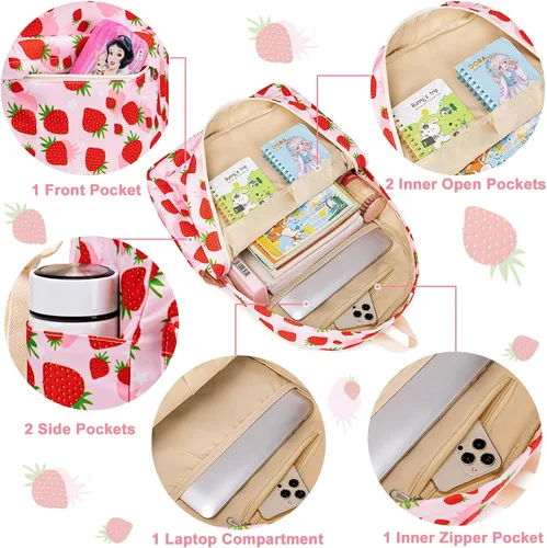 Miniatura 49 de CAMTOP - Conjunto de mochila y lonchera con estampados divertidos para niños de preescolar y primaria), Y0058-2
