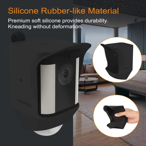 Miniatura 5 de Fintie Funda de silicona para cámara Ring Spotlight, silicona suave resistente a la intemperie, cubierta protectora para cámara de seguridad HD