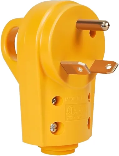 Miniatura 7 de BELOMI Enchufe RV de 30 amperios, adaptador de enchufe de repuesto resistente NEMA TT-30P, conector de alimentación eléctrica de 125 V, extremo