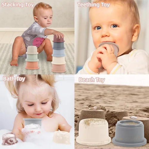 Miniatura 7 de LUCKFUTURE Juguetes para bebés de 6 a 18 meses, juego de juguetes Montessori 8 en 1, juguetes educativos de aprendizaje para niños pequeños de 1 a 3
