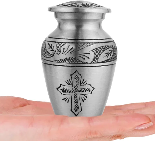 Miniatura 10 de Trupoint Memorials Urnas pequeñas de recuerdo para cenizas humanas, mini urna de cremación decorativa para hombres y mujeres adultos, pequeña Verde