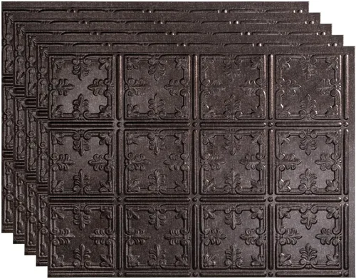 Miniatura 14 de FASÄDE Panel decorativo para salpicaduras de vinilo de estilo tradicional / patrón 10 en bronce antiguo (muestra de 6 x 6 pulgadas)