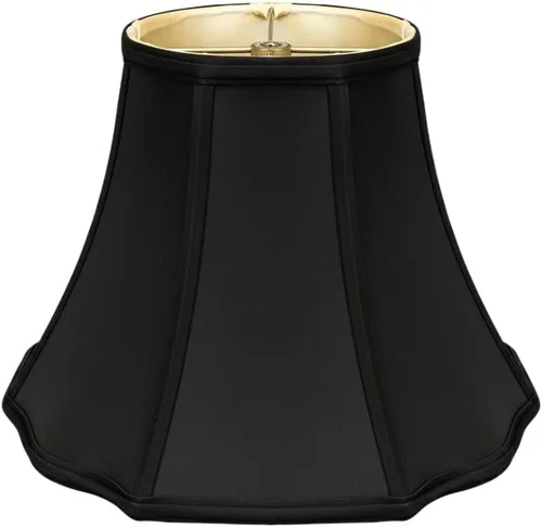 Miniatura 18 de Royal Designs, Inc. BSO-701-18EG Pantalla de lámpara básica de esquina exterior festoneada con base acampanada, 10 x 18 x 13, cáscara de huevo