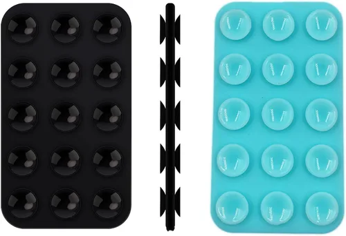 Miniatura 7 de Paquete de 2 fundas de silicona con succión para teléfono de doble cara, accesorio de teléfono manos libres de silicona para iPhone y Android