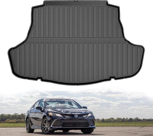 Miniatura 12 de IKABEVEM Alfombrillas compatibles con Toyota Camry 2018-2024 (no compatibles con modelos híbridos o AWD) – Forros de suelo de TPE de 1ª y 2ª fila