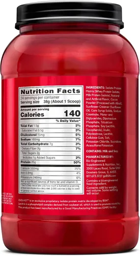 Miniatura 8 de BSN SYNTHA-6 Proteína Aislada en Polvo, Proteína de Chocolate con Aislado de Proteína de Suero, Aislado de Proteína de Leche, Sabor: Batido