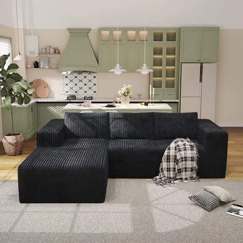 Miniatura 13 de Sofás modulares de pana otomana de 28.74 pulgadas para sala de estar, taburetes de sofá sin hueso, no requiere montaje, sofá profundo en una caja