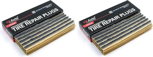 Miniatura 15 de CKAuto 60 cuerdas de reparación de neumáticos marrones de 4 pulgadas, tapones de reparación de neumáticos para neumáticos todoterreno sin cámara