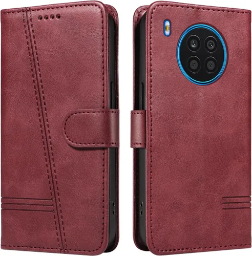 Miniatura 178 de Funda con tapa para Huawei Nova Lite 3, protección de 360 grados, a prueba de golpes, de piel sintética, con función atril y 3 ranuras