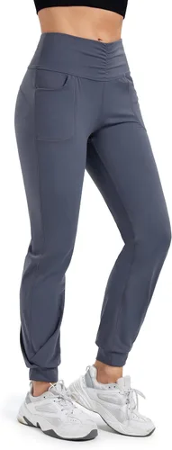 Miniatura 4 de Blaosn Pantalones deportivos fluidos para mujer con bolsillos, pantalones deportivos de yoga, entrenamiento, leggings casuales para descansar, ropa