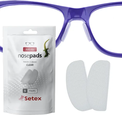 Miniatura 3 de Setex Paquete de agarre Gecko para gafas, empuñaduras de punta de patilla (2 pares negros + almohadillas gruesas antideslizantes para la nariz
