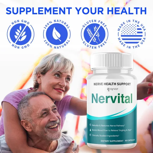 Miniatura 4 de Paquete de 3 cápsulas Nervitales, píldoras oficiales de suplemento nervioso con todos los ingredientes naturales, fórmula avanzada para una salud