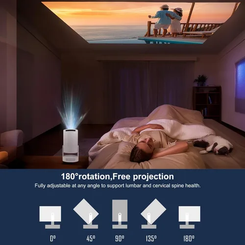Miniatura 2 de Mini proyector portátil con aplicación TranScreen, proyector de película inteligente para TV Stick, teléfono inteligente, iPhone y USB, soporte 4K