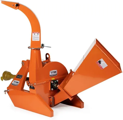 Titan Attachments Trituradora de madera de 3 puntos, impulsada por toma de fuerza para tractores de hasta 40 CV, chips de rotor de 25 pulgadas de