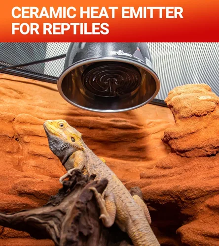 Miniatura 6 de REPTI ZOO Emisor de calor de cerámica de 60 W, lámpara de calor para reptiles, bombillas de calor nocturno, terrario de reptil, lámpara de calor
