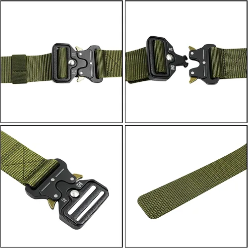 Miniatura 7 de AIBEARTY Cinturón de lona con hebilla ajustable, cintura larga para mujeres, hombres, adolescentes