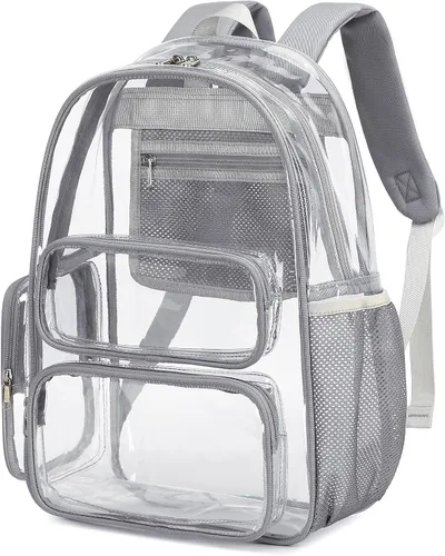 Miniatura 127 de CAMTOP Mochila transparente resistente y transparente para estudiantes, escuela, trabajo, festival, viajes, deportes, Beige, Mediana, Camtop Mochila