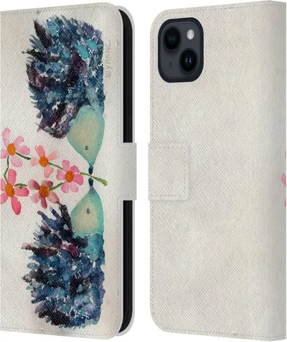 Miniatura 16 de Head Case Designs Officially Licensed Wyanne Blue Watercolour Bear Animals 2 Leather Wallet Case Compatible with Apple iPhone 15 Plus