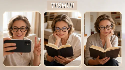 Miniatura 6 de Gafas de Lectura Redondas para Mujeres y Hombres con Bloqueo de Luz Azul, Lectores Circulares Unisex Ultraligeros, Gafas de Lectura sin Prescripción