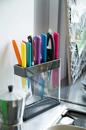 Miniatura 8 de Kuhn Rikon Vision - Soporte para cuchillos (cuchillos no incluidos), Bloque de cuchillos negro, 1, Transparente Rectangular