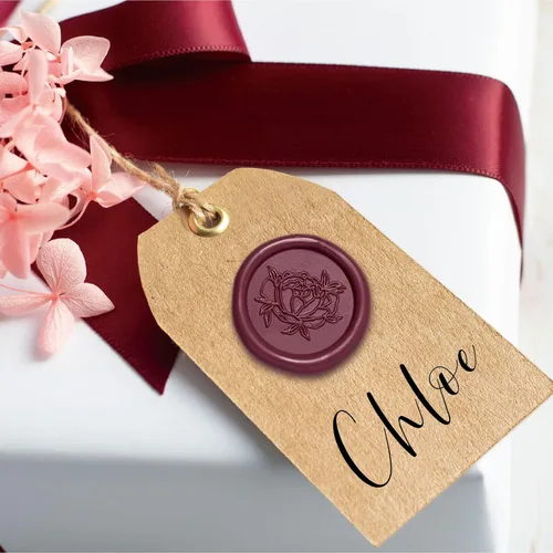 Miniatura 9 de UNIQOOO - Barras de cera para sello de pistola de pegamento tono joya rubí marsala rojo para sello de cera - Ideal para invitaciones de boda, sobres