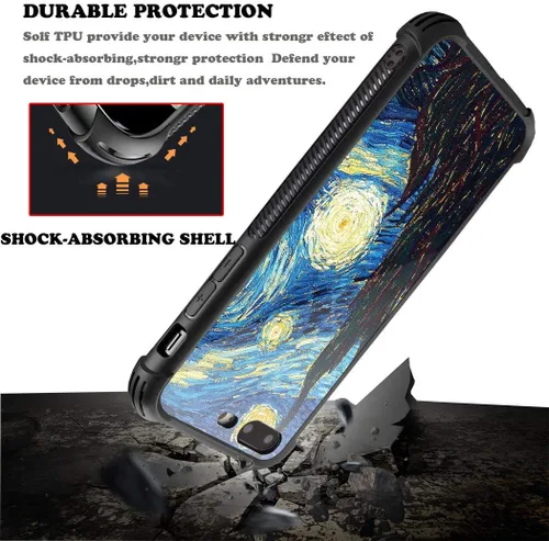 Miniatura 13 de Carcasa para iPhone 8 Plus, 9H de cristal templado para iPhone 7 Plus, para hombres y niños, diseño de patrón fresco a prueba de golpes, Grano