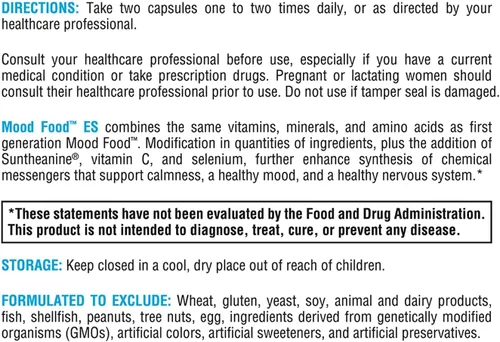 Miniatura 6 de XYMOGEN Mood Food ES - Apoya la calma, la relajación y un estado de ánimo saludable con folato activo, vitaminas B, 5-HTP, GABA, minerales