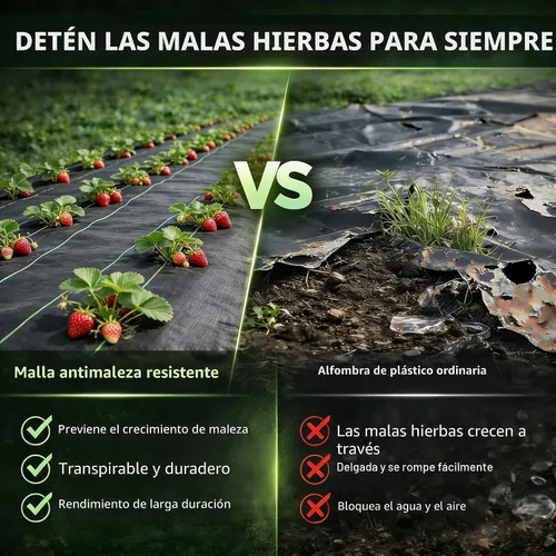 Miniatura 4 de Tela de paisaje resistente de barrera de malezas, cubierta de suelo geotextil tejida, alfombrilla de control de malezas prémium para camas