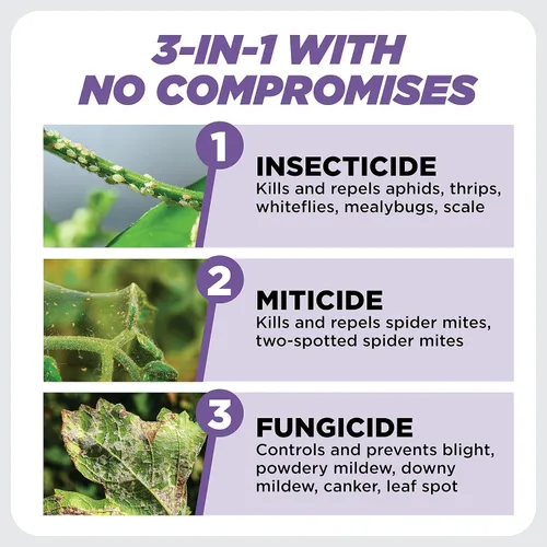 Miniatura 2 de Earth's Ally Spray 3 en 1 para plantas concentrado de 8 onzas para plagas y enfermedades – insecticida orgánico, fungicida, miticida – Listado OMRI