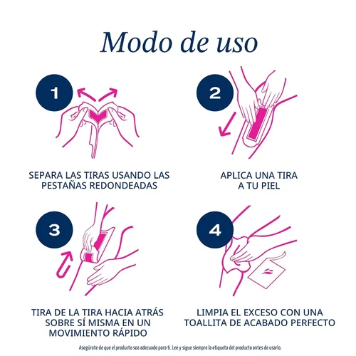 Miniatura 6 de VEET Tiras de cera de azúcar para depilación corporal de mujer, kit de depilación de bikini, púbico, dermatológicamente probado para áreas