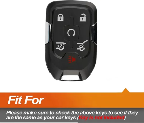 Miniatura 2 de Funda de silicona para llavero para Chevy Chevrolet Tahoe Suburban 3500 HD GMC Terrain Yukon XL 1500 GM Smart 6 botones Accesorios para automóvil