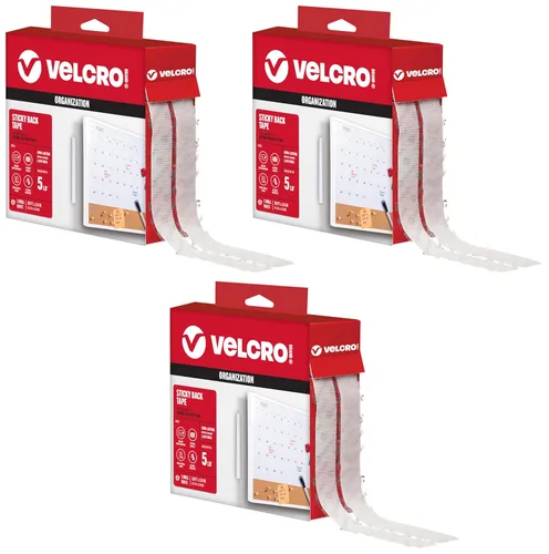 Miniatura 17 de VELCRO Brand - Sujetadores Sticky Back; cinta adhesiva de 3/4 de pulgadas; ideal para el hogar Blanco