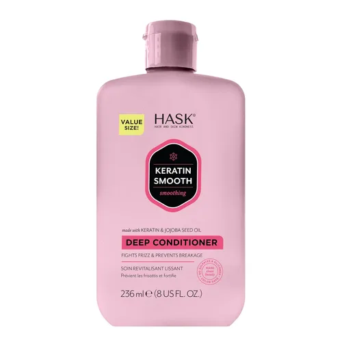 HASK Tratamiento suavizante de queratina para todo tipo de cabello, seguro para el color, sin gluten, sin sulfatos, sin parabenos, 8 onzas líquidas