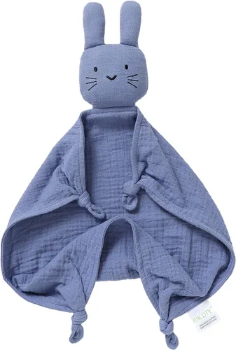 Mantas de conejo de algodón orgánico para bebés, manta de seguridad con forma de conejito para bebés recién nacidos, Lovies para bebés, regalos