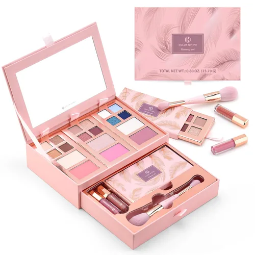 Miniatura 11 de Color Nymph Colección de 16 piezas de brillo labial, brillo labial brillante para mujeres y niñas, set de brillo labial de color duradero con ricos