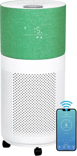 Miniatura 12 de CleanForce - Purificadores de aire para el hogar, habitación grande de hasta 2550 pies cuadrados, el limpiador de aire HEPA H13 funciona con Alexa