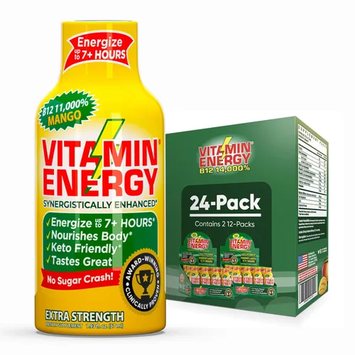 Miniatura 76 de Vitamin Energy Immune+ Extra Strength Energy Shot Army Orange 10 unidades, 260 mg de cafeína natural, vitaminas B, citicolina, té verde, apoyo