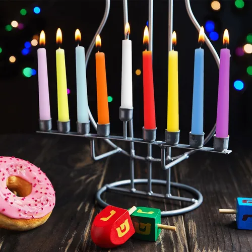 Miniatura 6 de Velas cónicas de colores de 10 pulgadas para entornos religiosos y espirituales, paquete de 12 velas sin perfume para vacaciones, celebración de 12
