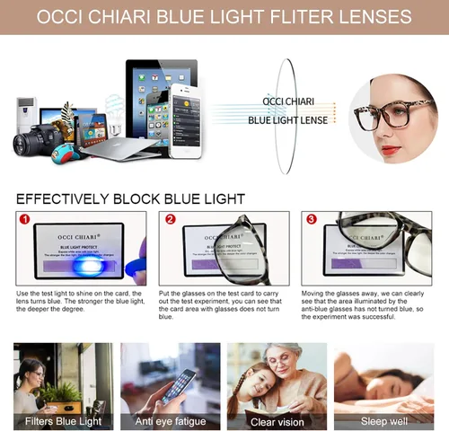 Miniatura 3 de OCCI CHIARI Lentes de lectura con bloqueo de luz azul para mujer con estilo 1.0 1.25 1.5 1.75 2.0 2.25 2.5 2.75 3.0 3.5 4.0 5.0 6.0