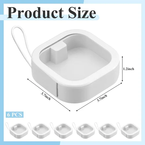 Miniatura 2 de Kathfly 6 piezas contenedor dispensador de gomas para el cabello organizador soporte para horquillas portátil para viajes soporte para hisopos