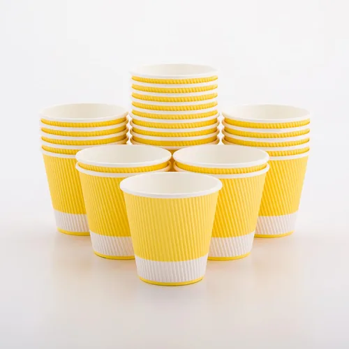 Miniatura 17 de Vasos de café de papel aislado de pared corrugada, 12 onzas, 12 onza, Negro