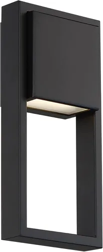 Archetype - Lámpara LED de pared para interiores y exteriores, 3000 K, color negro