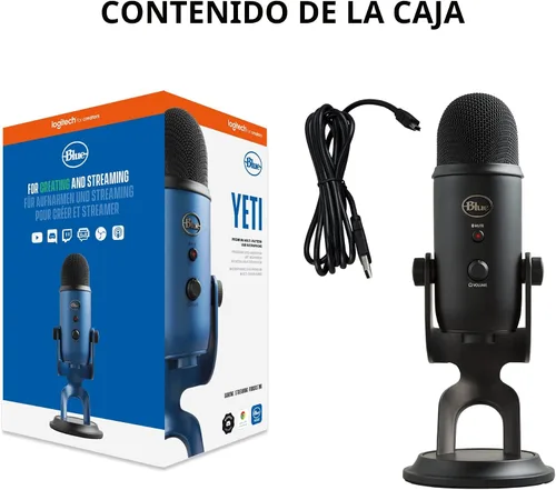 Miniatura 11 de Blue Yeti USB Mic para grabar y transmitir en PC y Mac, 3 cápsulas de condensador, 4 patrones de captación, salida de auriculares y control