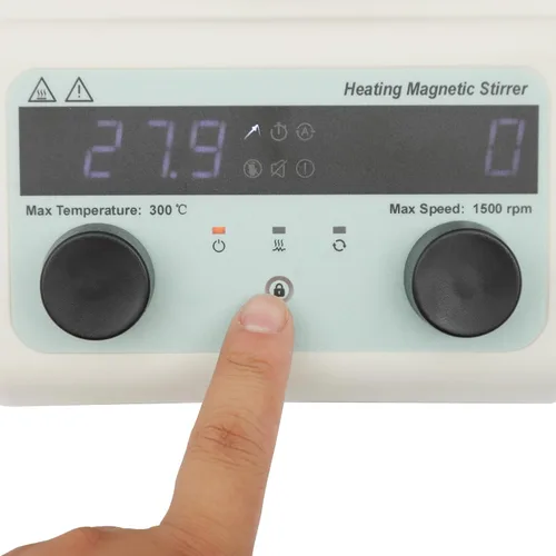 Miniatura 7 de Agitador magnético de 5.5 pulgadas, placa caliente, agitador magnético de 5 L/1.32 galones con soporte de sonda de temperatura, agitador eléctrico