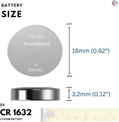 Miniatura 5 de PoundMax CR 1632 Baterías 3v Batería de botón de litio Paquete combinado - 5