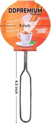 Filtro de Té Estilo Tradicional Tailandés de Acero Inoxidable Tamaño 3 Pulgadas, Uso Amistoso y Duradero, Compatible con Todos los Tipos de Té,