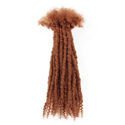 Miniatura 12 de Extensiones de cabello humano texturizado con extremos rizados, extensiones de cabello humano completamente hechas a mano para mujeres/hombres, se