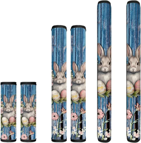Miniatura 38 de Juego de 6 fundas para manijas de puerta de refrigerador, protector antideslizante para refrigerador, horno, lavavajillas, mantiene