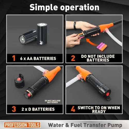 Miniatura 5 de Amartisan Bomba de Transferencia de Combustible Portátil Alimentada por Batería - bomba de gas para Gas, Combustible, Diésel, Transferencia de Agua