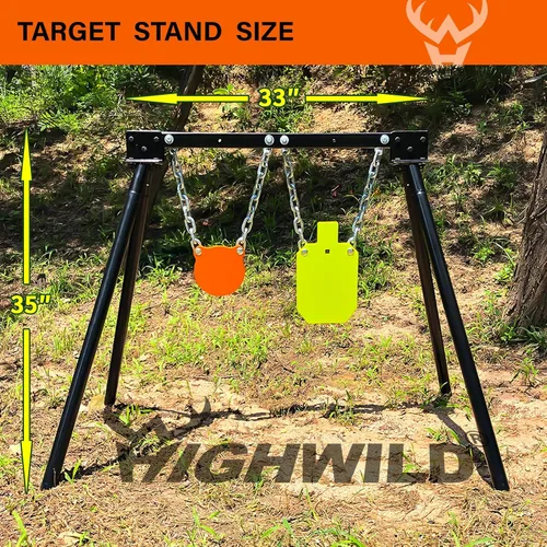 Miniatura 7 de Highwild Soporte de objetivo de acero AR500 Sistema de objetivo de disparo Kit completo Combinación (2)